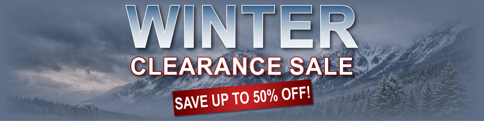winter clearance sale banner
