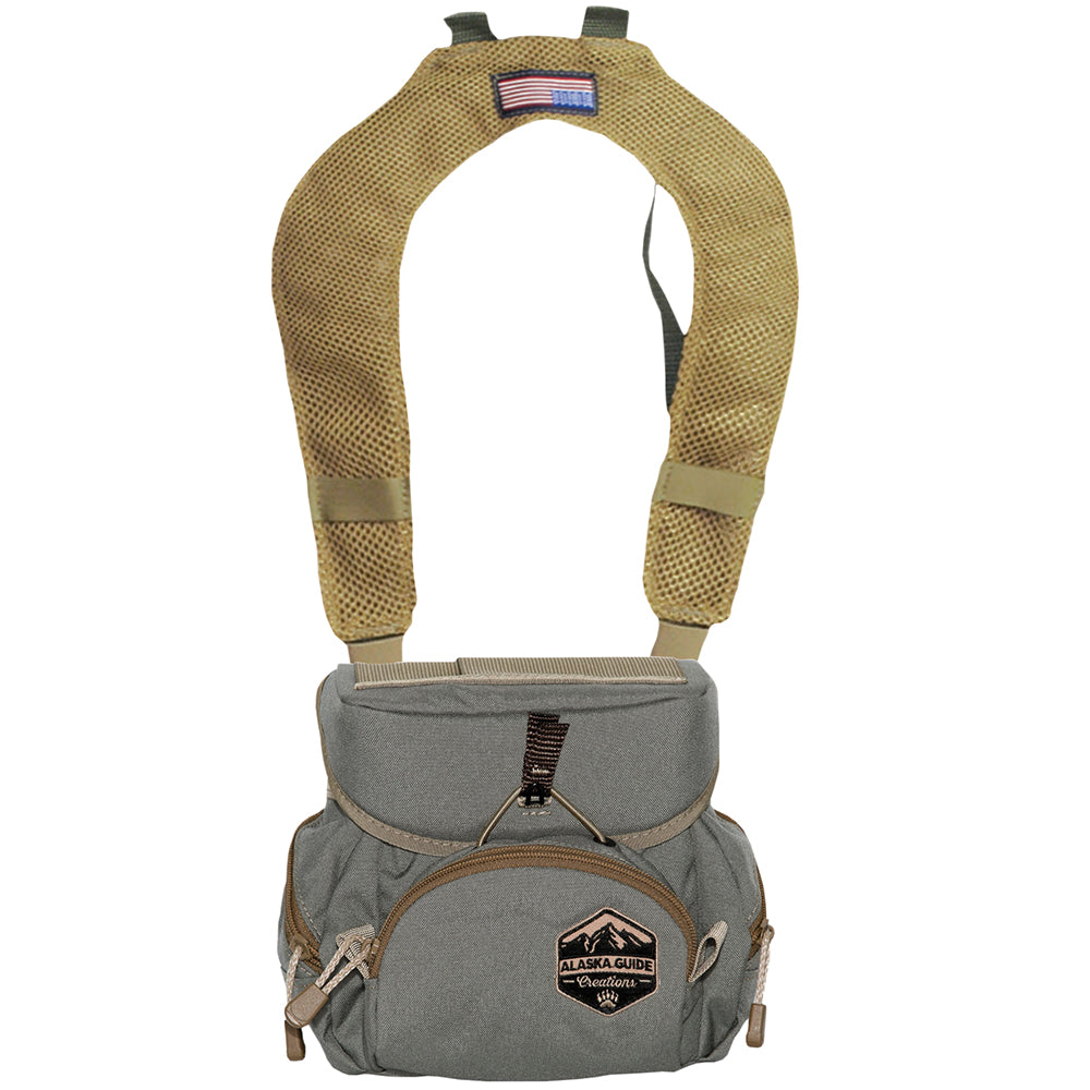 Alaska Guide Creations Large Bino Chest Pack Grey - Kenetrek Boots