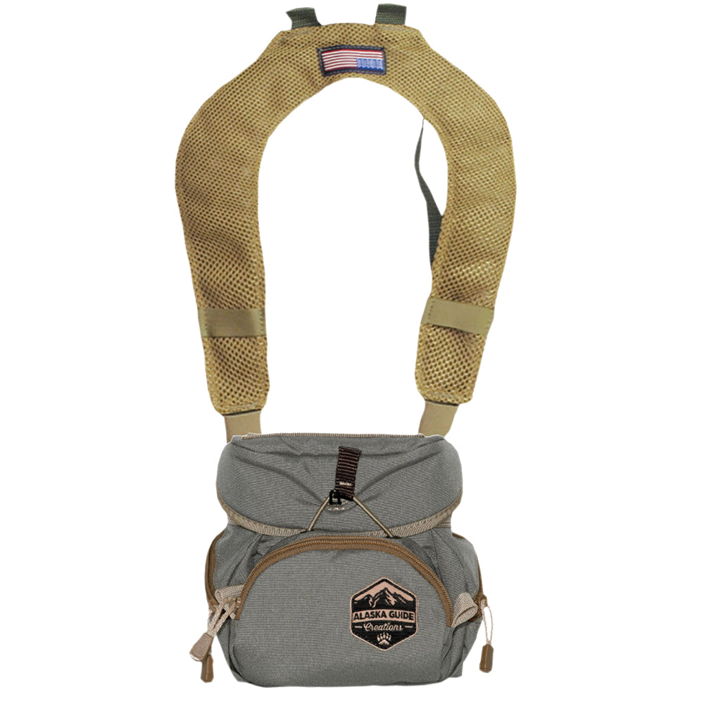 Alaska Guide Creations Compact Bino Chest Pack Grey - Kenetrek Boots